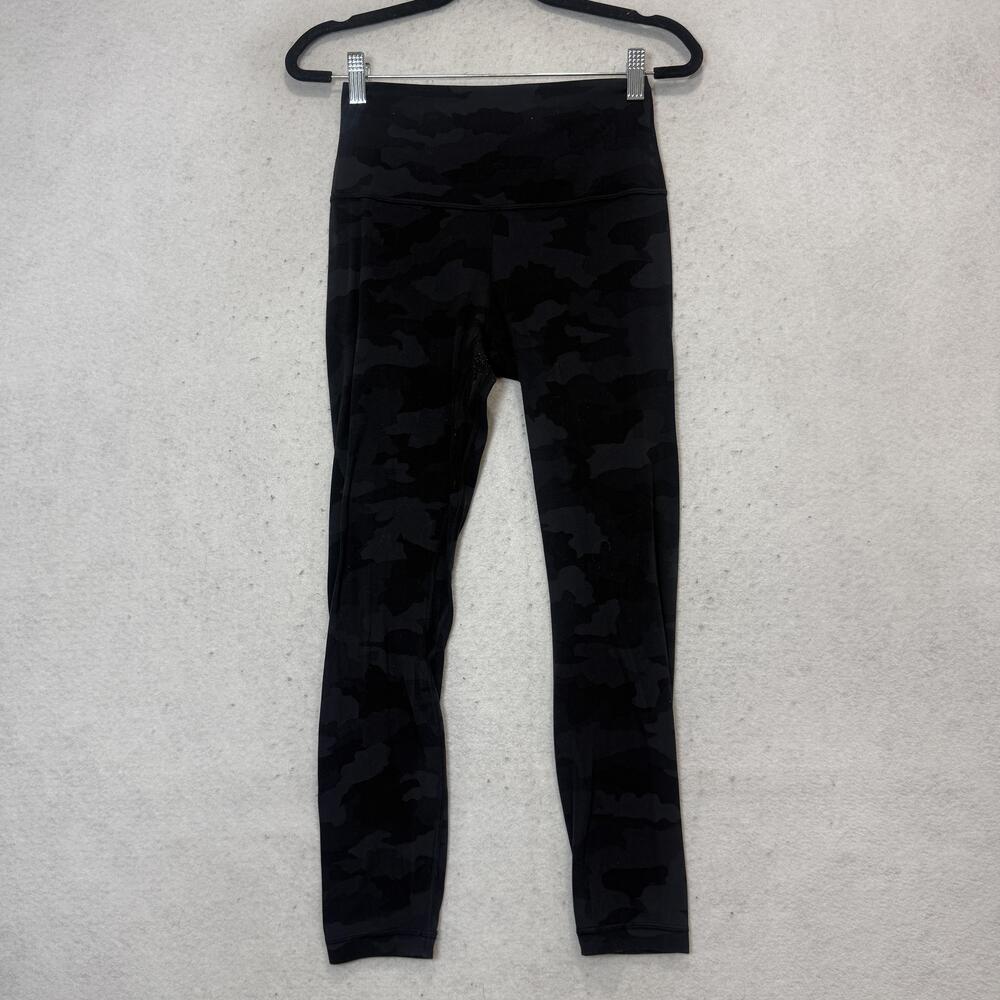 Lululemon Leggings Womens 4 Camo High Rise Ankle Yoga Pants Stretch